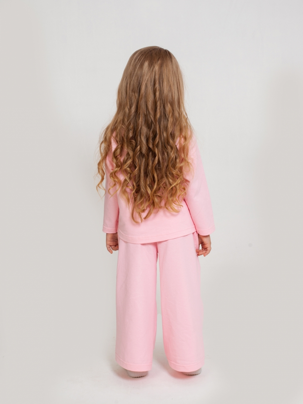 323-Р. Костюм детский Палаццо, розовый, хлопок 70%, 25% ПЭ, 5% лайкра, футер 2-х нитка без начеса, размеры 86,92,98,104,110,116