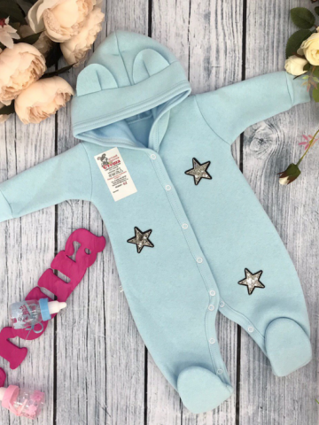 Купить оптом 218. Комбинезон ясельный, хлопок 65%, 35% ПЭ, футер с начёсом 62.68,74 в Химках