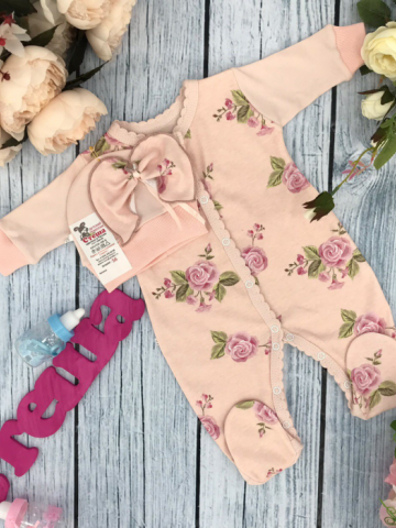 Купить оптом 222. Комбинезон "Роза", хлопок 100 % интерлок в Химках