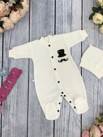 251-В. Комбинезон с шапкой, хлопок 80% велюр 20% ПЭ