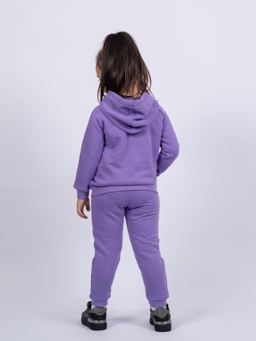 311-Л. Свитшот с капюшоном + Штаны, хлопок 65%, 35% ПЭ, 3-х нитка ( без начеса) лиловый 122,128,134,140