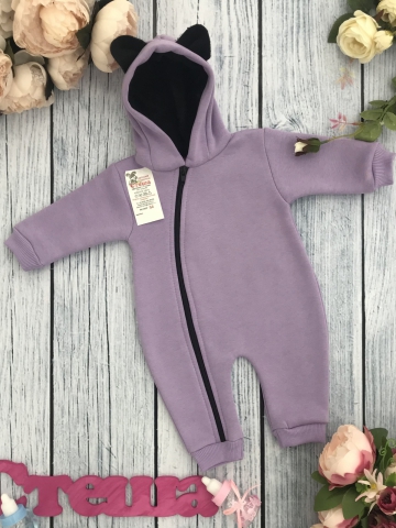 Купить оптом 308-СР. Комбинезон с капюшоном, хлопок 65%, 35% ПЭ, 3-х нитка с начесом + интерлок 62,68,74,80 в Химках