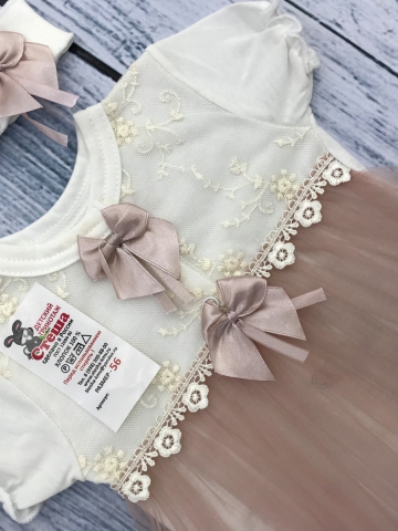 282-П. Песочник с повязкой, пудра 100% хлопок кулирка 56,62