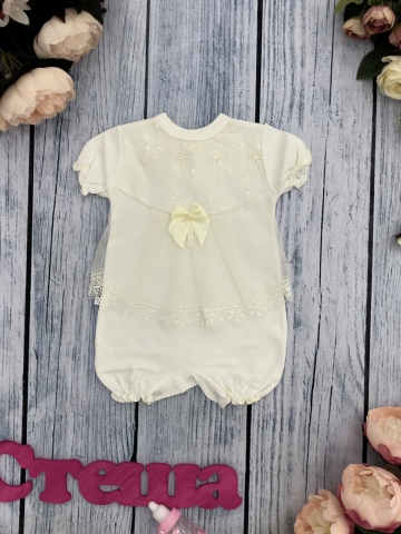 282-М. Песочник с повязкой, молочный 100% хлопок кулирка 56,62