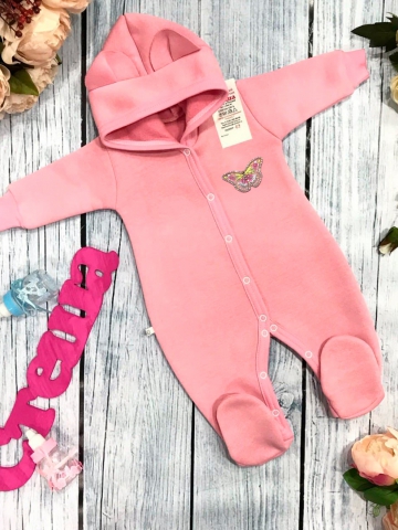 Купить оптом 145. Комбинезон ясельный, хлопок 65%, 35% ПЭ, футер 3-х нитка с начёсом 62.68,74 в Химках